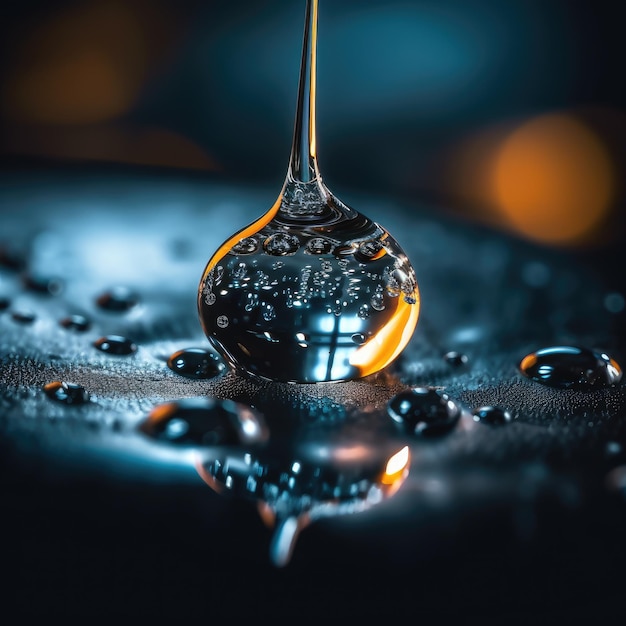 Vue rapprochée de la photo des gouttes d'eau en haute qualité