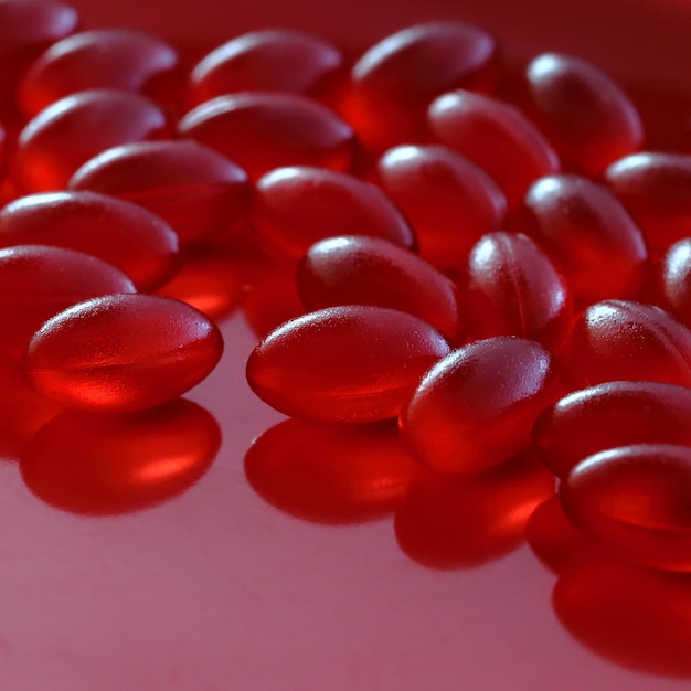 Vue rapprochée des pilules sur la table