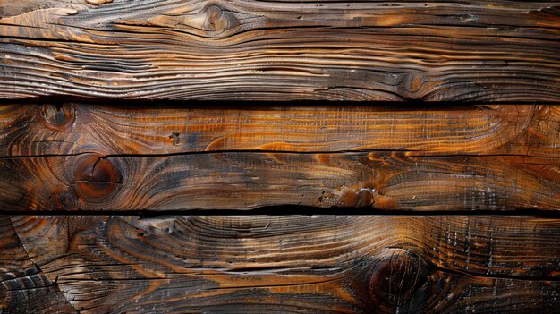 Vue rapprochée des planches de mur en bois