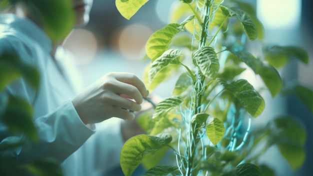 Photo vue rapprochée d'une plante aux feuilles vertes