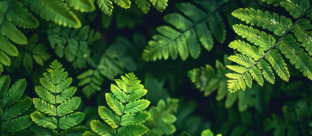 Photo vue rapprochée d'une plante de fougère verte luxuriante