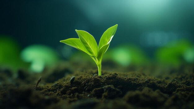 Vue rapprochée d'une plante qui pousse dans la terre