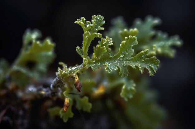 Vue rapprochée d'une plante ratatinée créée à l'aide d'une IA générative