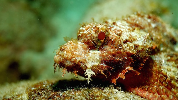 Vue rapprochée des poissons en mer