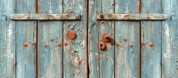 Photo vue rapprochée de la porte en bois rouillée