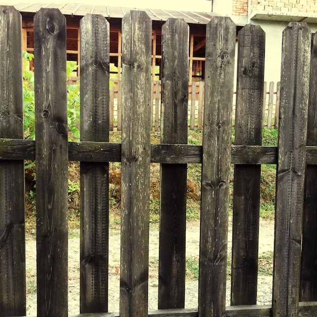 Photo vue rapprochée d'une porte en bois