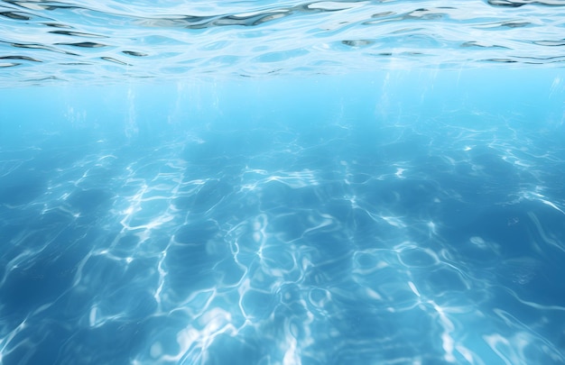 vue rapprochée d'une rivière sous-marine dans le style bleu clair et blanc