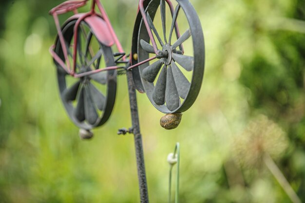 Photo vue rapprochée de la roue de vélo