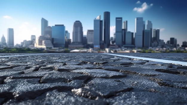 Une vue rapprochée de la route