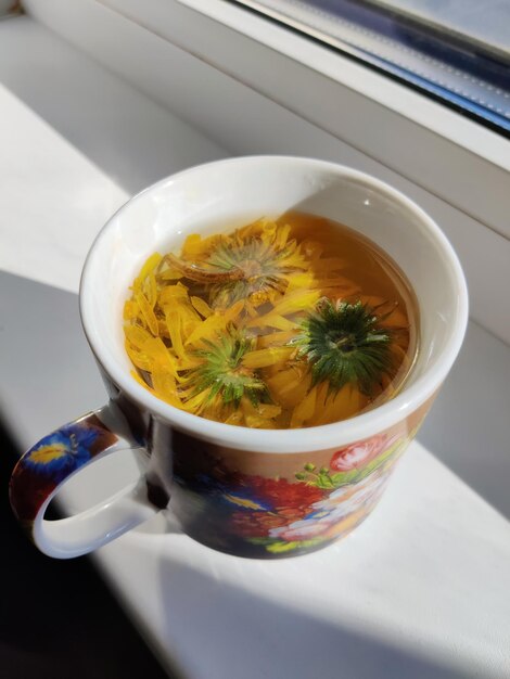 Photo vue rapprochée de la soupe dans un bol sur la table