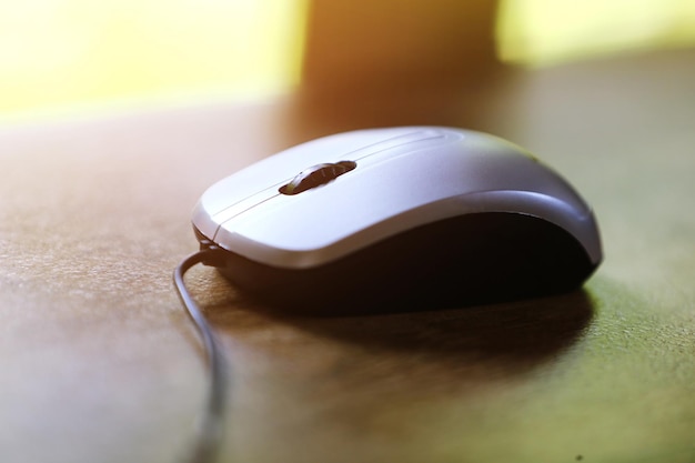 Vue rapprochée de la souris d'ordinateur