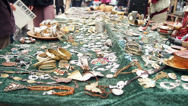 Photo vue rapprochée d'un stand de marché à vendre