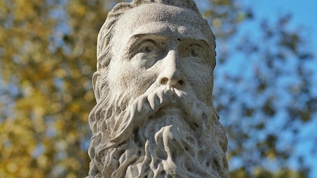 Vue rapprochée de la statue d'un ange contre les arbres