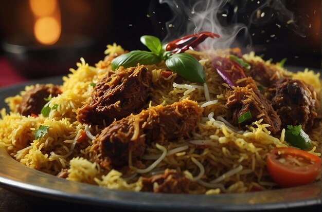 Vue rapprochée de Steamy Biryani