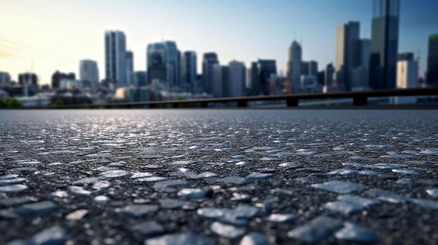 une vue rapprochée de la structure de la route