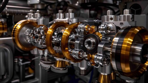 Vue rapprochée d'un système de structuration laser de haute précision fabriquant des caractéristiques à micro-échelle