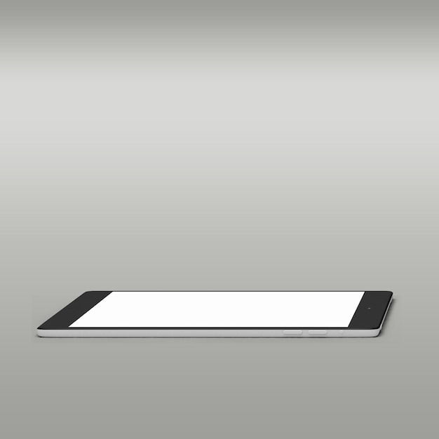 Vue rapprochée tablette à stylo moderne isolée sur fond gris adaptée à la conception de votre appareil