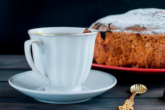 Photo vue rapprochée d'une tasse de café sur la table