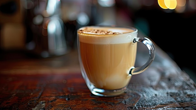 Vue rapprochée de la tasse de café sur la table