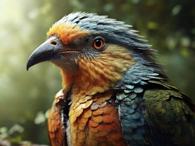 Photo vue rapprochée d'une tête d'oiseau