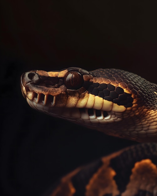 Vue rapprochée d'une tête de python