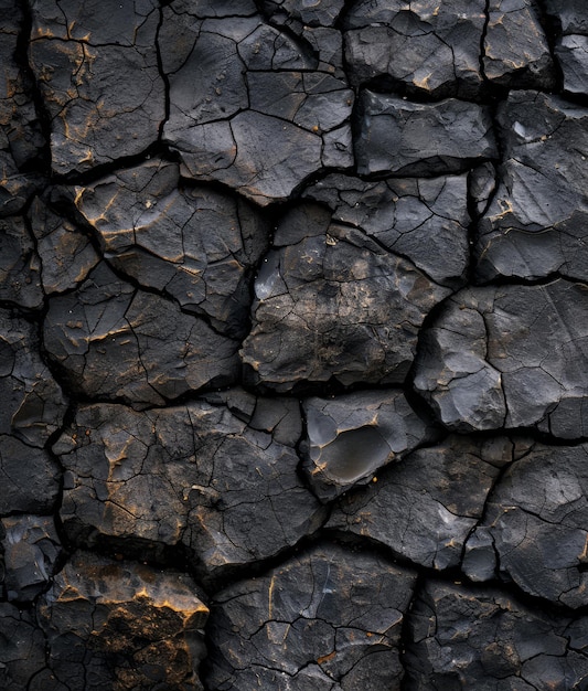 Vue rapprochée de la texture de la terre fissurée