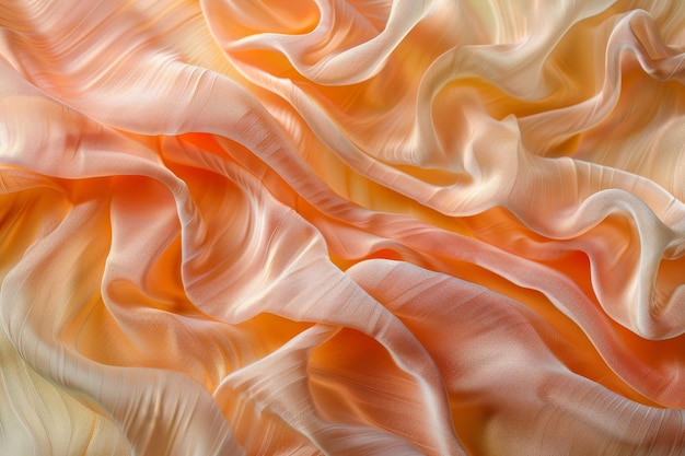 Vue rapprochée d'un tissu de chiffon de topaz ondulé et ridé