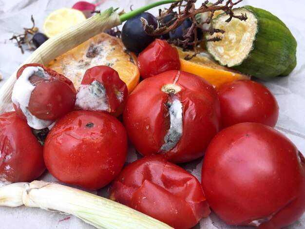 Photo vue rapprochée des tomates fraîches