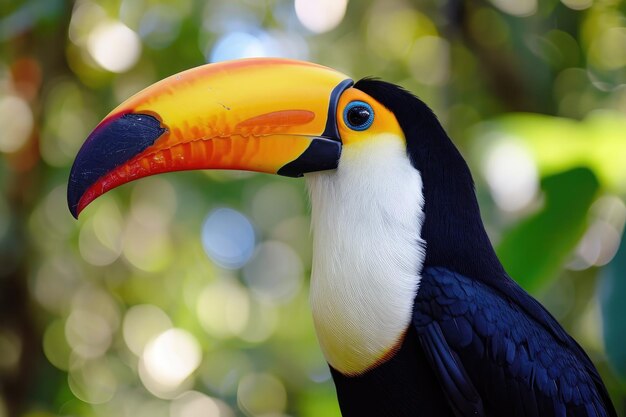 Vue rapprochée d'un Toucan coloré dans la jungle