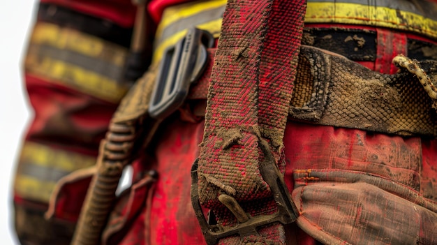 Vue rapprochée d'un uniforme de pompier