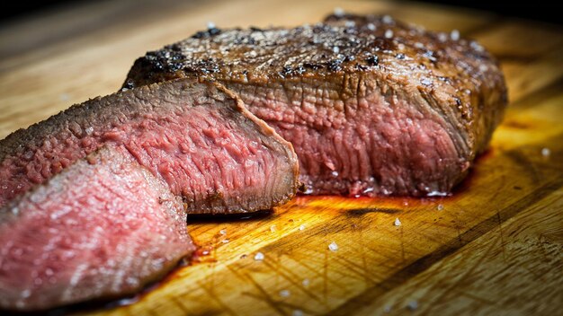 Vue rapprochée de la viande sur la table