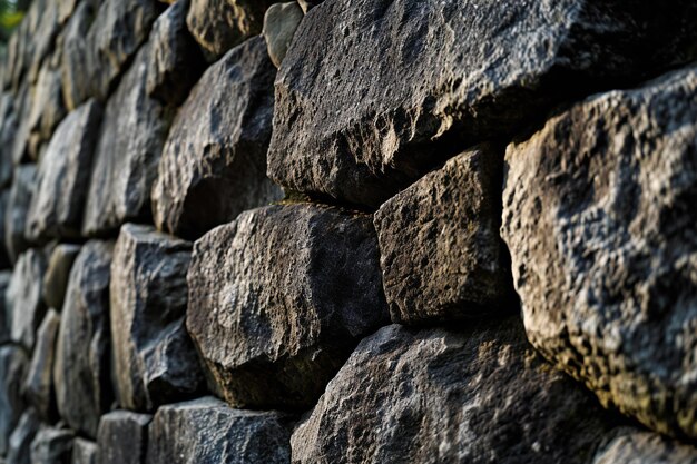 Vue rapprochée d'un vieux mur de pierre Arrière-plan abstrait et texture pour la conception