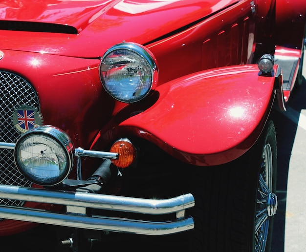 Photo vue rapprochée d'une voiture vintage