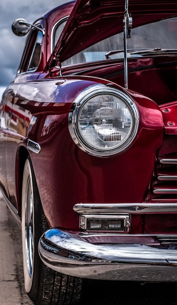 Photo vue rapprochée d'une voiture vintage