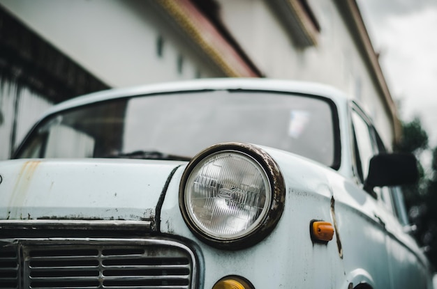 Photo vue rapprochée d'une voiture vintage