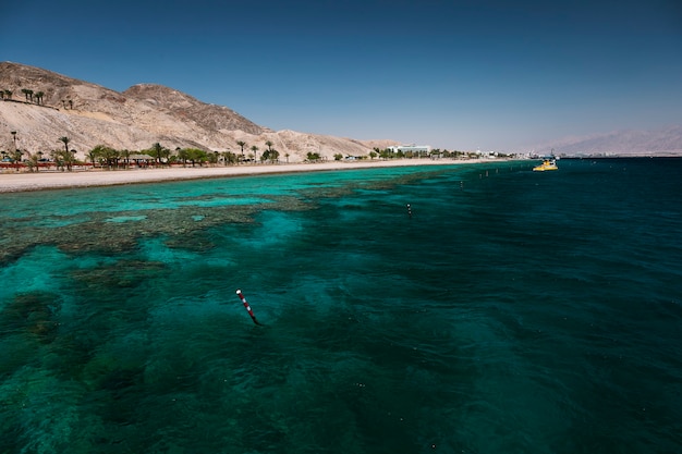 Vue Sur Le Récif De Corail Et La Plage, Mer Rouge