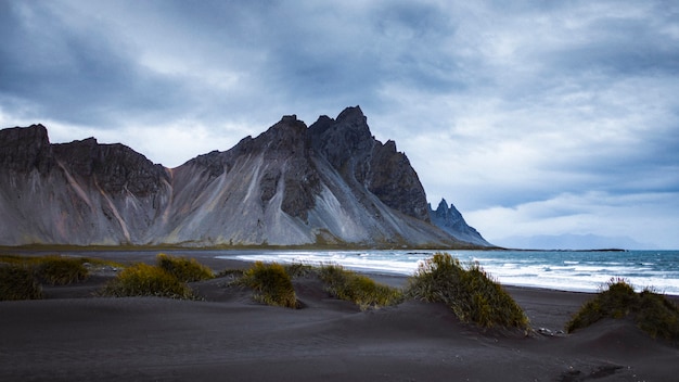 Photo vue sur la rive sud de l'islande