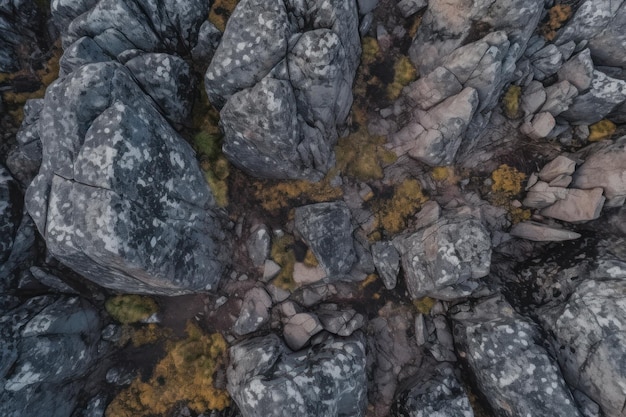 vue sur les rochers gros plan sur les rochers