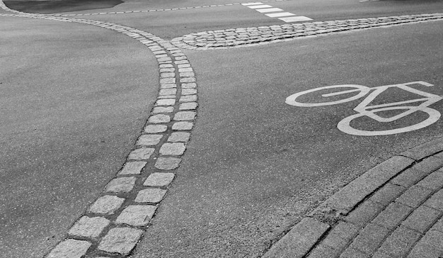 Photo vue de la route sous un angle élevé