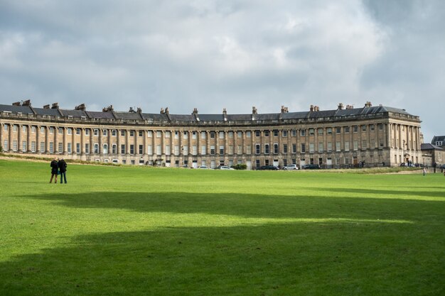 Vue sur le Royal Crescent à Bath Somerset