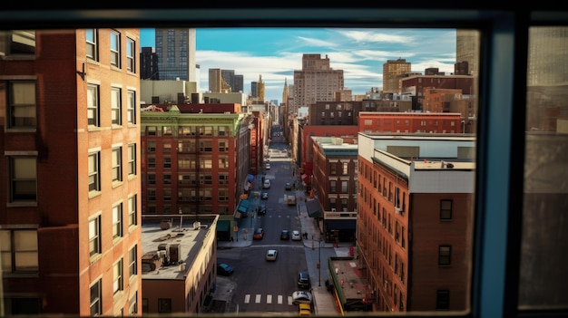 Vue de la rue depuis la fenêtre