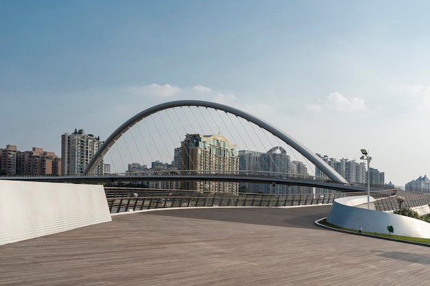 Vue sur la rue du centre financier de la nouvelle ville de Guangzhou Zhujiang