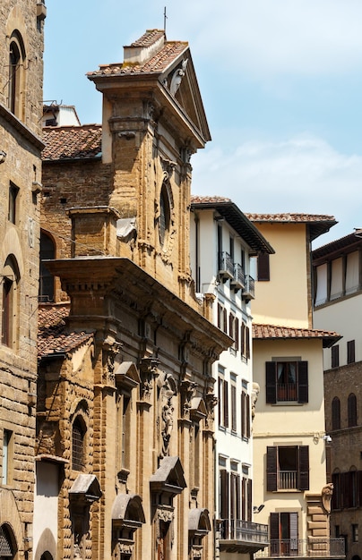 Vue sur la rue de Florence Toscane Italie