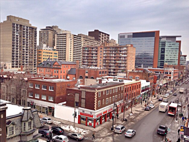 Photo vue de la rue de la ville