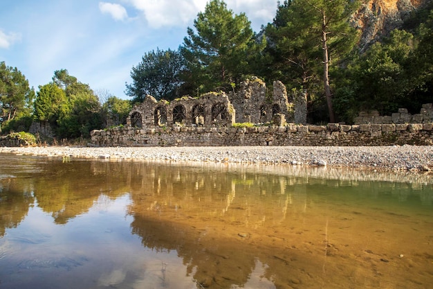 Vue sur les ruines antiques de la ville lycienne d'Olympos, en Turquie.