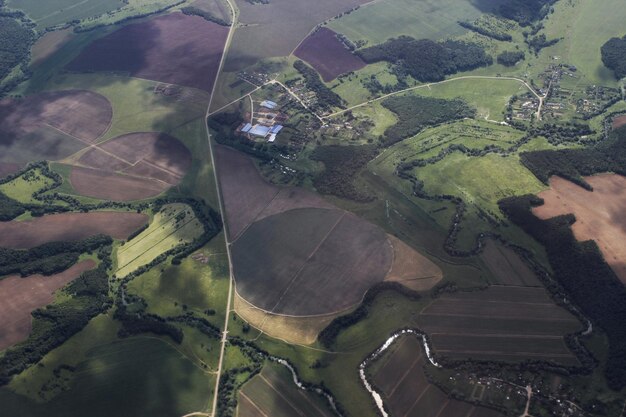 Photo vue de la russie depuis le ciel