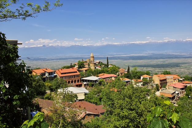 La vue sur Signagi et la vallée d'Alazani, Géorgie