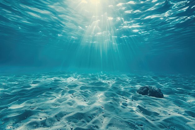 Vue sous-marine de la surface de la mer