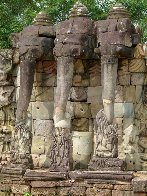 Photo vue de la statue de bouddha