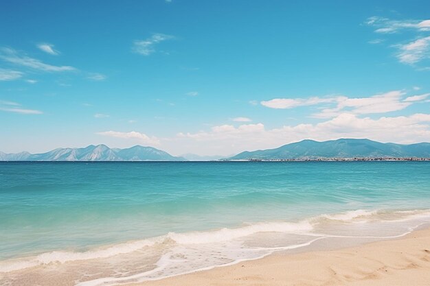 Vue supérieure accessoires de plage fond d'été bleu image de haute qualité sur fond blanc